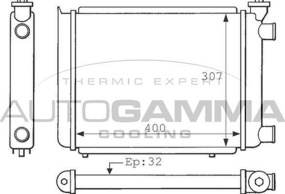 Autogamma 100840 - Radiators, Motora dzesēšanas sistēma autodraugiem.lv