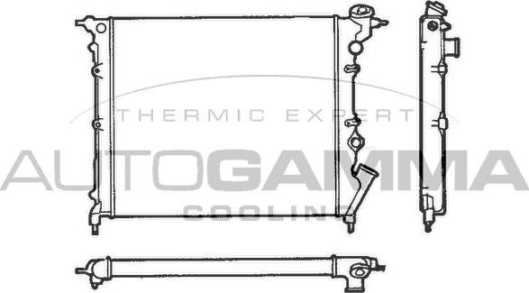 Autogamma 100851 - Radiators, Motora dzesēšanas sistēma autodraugiem.lv