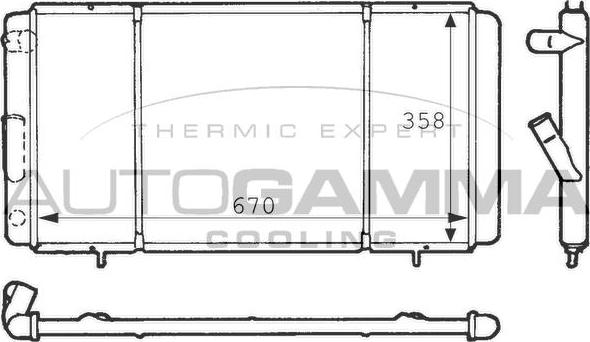 Autogamma 100863 - Radiators, Motora dzesēšanas sistēma autodraugiem.lv