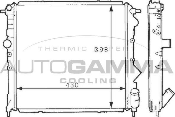 Autogamma 100886 - Radiators, Motora dzesēšanas sistēma autodraugiem.lv