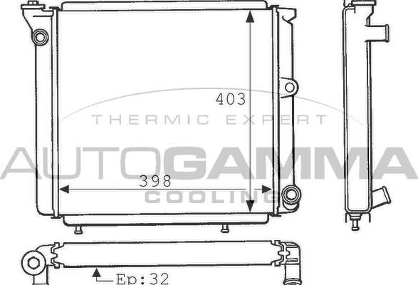 Autogamma 100835 - Radiators, Motora dzesēšanas sistēma autodraugiem.lv