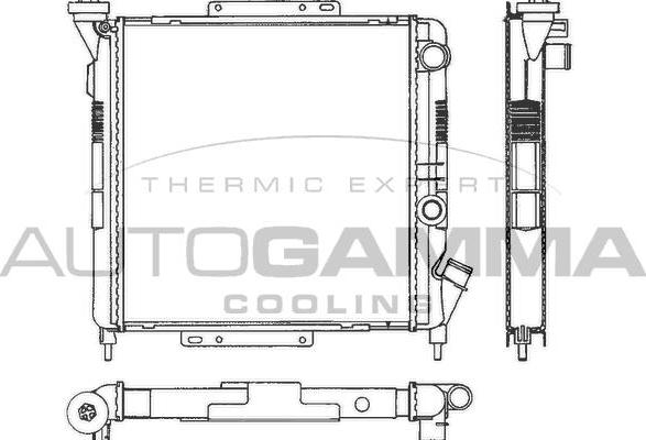 Autogamma 100831 - Radiators, Motora dzesēšanas sistēma autodraugiem.lv