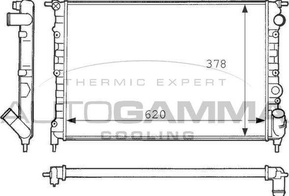 Autogamma 100870 - Radiators, Motora dzesēšanas sistēma autodraugiem.lv