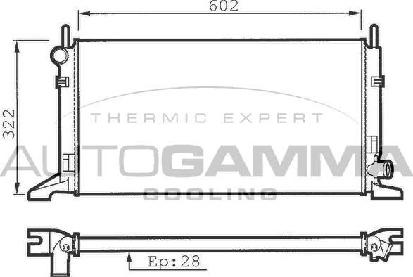 Autogamma 100341 - Radiators, Motora dzesēšanas sistēma autodraugiem.lv