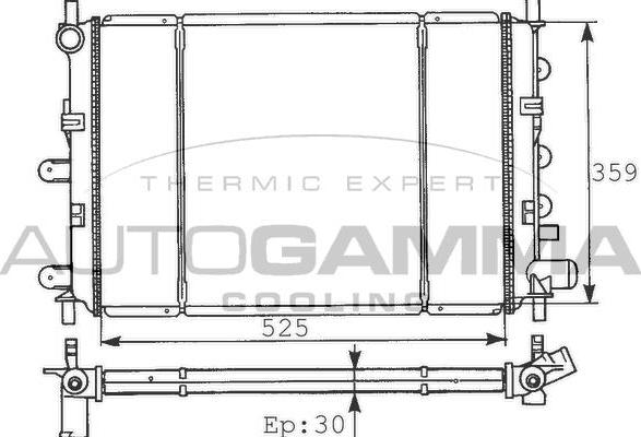 Autogamma 100347 - Radiators, Motora dzesēšanas sistēma autodraugiem.lv