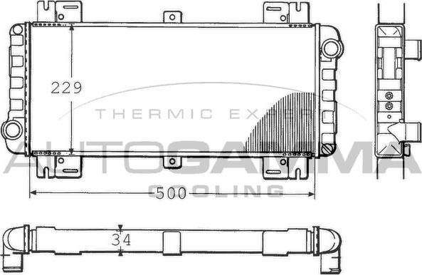 Autogamma 100351 - Radiators, Motora dzesēšanas sistēma autodraugiem.lv