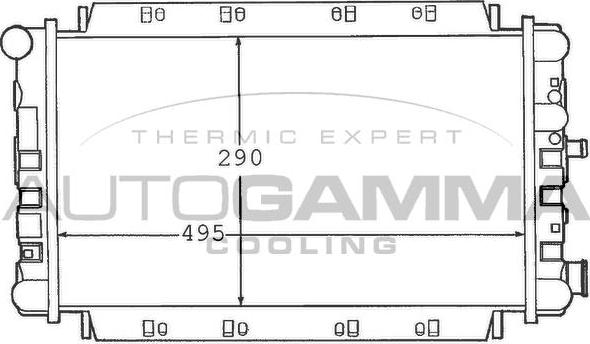 Autogamma 100352 - Radiators, Motora dzesēšanas sistēma autodraugiem.lv