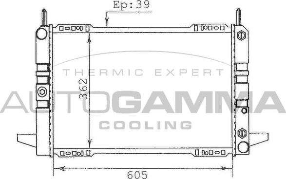Autogamma 100364 - Radiators, Motora dzesēšanas sistēma autodraugiem.lv