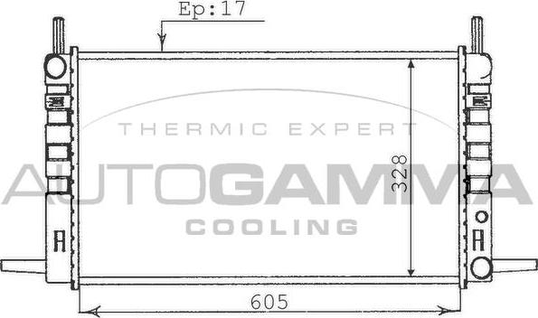 Autogamma 100362 - Radiators, Motora dzesēšanas sistēma autodraugiem.lv