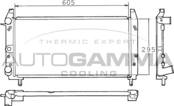 Autogamma 100319 - Radiators, Motora dzesēšanas sistēma autodraugiem.lv