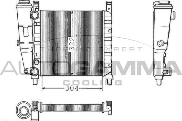 Autogamma 100310 - Radiators, Motora dzesēšanas sistēma autodraugiem.lv