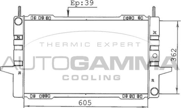 Autogamma 100387 - Radiators, Motora dzesēšanas sistēma autodraugiem.lv