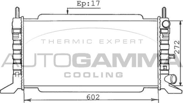 Autogamma 100339 - Radiators, Motora dzesēšanas sistēma autodraugiem.lv