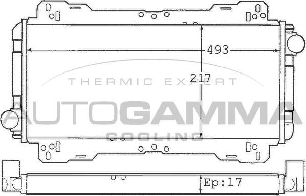 Autogamma 100334 - Radiators, Motora dzesēšanas sistēma autodraugiem.lv