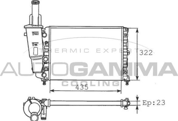 Autogamma 100291 - Radiators, Motora dzesēšanas sistēma autodraugiem.lv