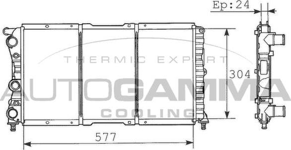 Autogamma 100293 - Radiators, Motora dzesēšanas sistēma autodraugiem.lv