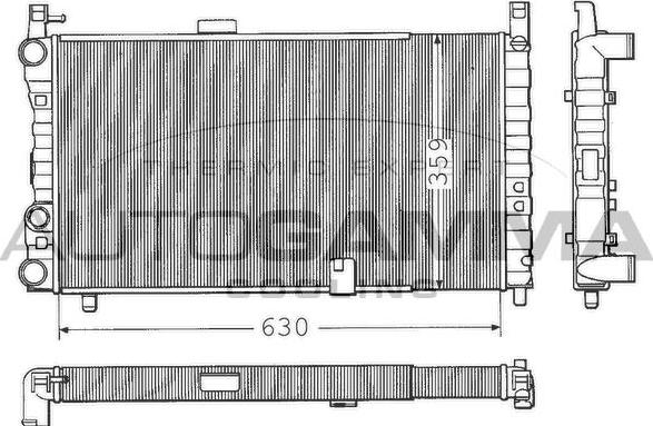 Autogamma 100297 - Radiators, Motora dzesēšanas sistēma autodraugiem.lv