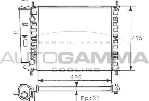 Autogamma 100258 - Radiators, Motora dzesēšanas sistēma autodraugiem.lv