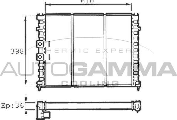 Autogamma 100207 - Radiators, Motora dzesēšanas sistēma autodraugiem.lv