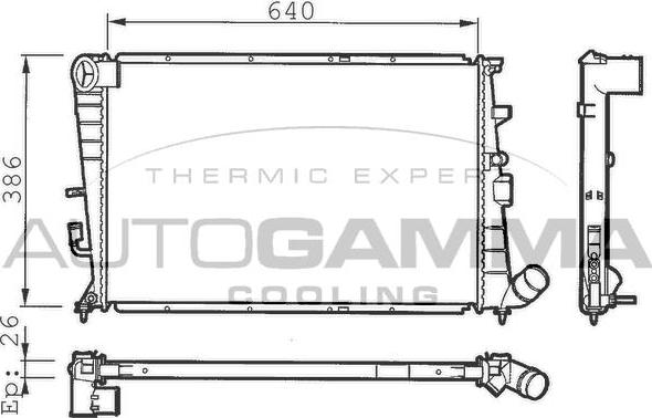 Autogamma 100218 - Radiators, Motora dzesēšanas sistēma autodraugiem.lv