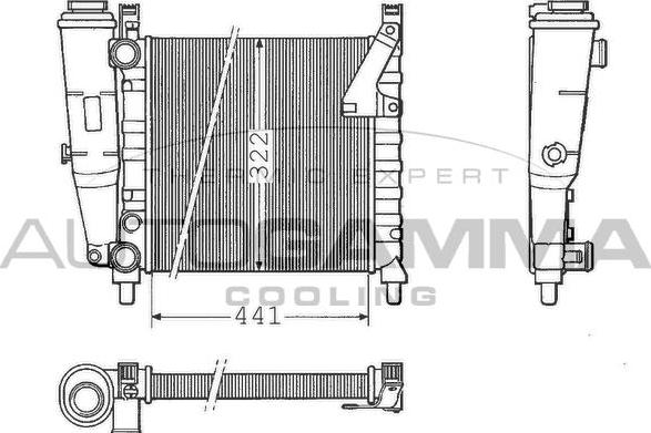 Autogamma 100284 - Radiators, Motora dzesēšanas sistēma autodraugiem.lv