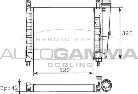 Autogamma 100287 - Radiators, Motora dzesēšanas sistēma autodraugiem.lv