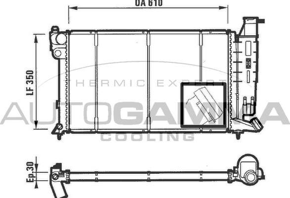 Autogamma 100229 - Radiators, Motora dzesēšanas sistēma autodraugiem.lv