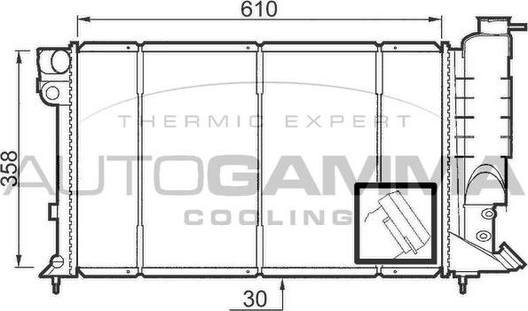 Autogamma 100228 - Radiators, Motora dzesēšanas sistēma autodraugiem.lv