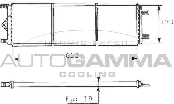 Autogamma 100223 - Radiators, Motora dzesēšanas sistēma autodraugiem.lv