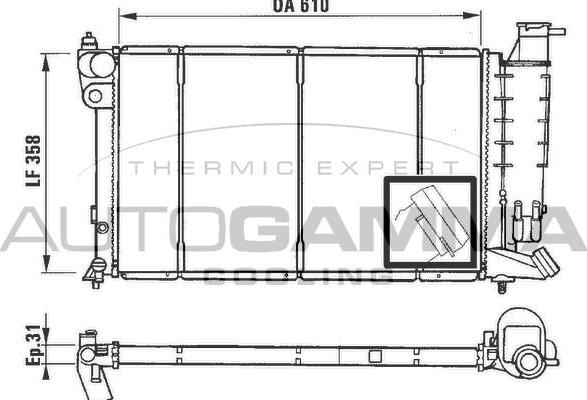 Autogamma 100227 - Radiators, Motora dzesēšanas sistēma autodraugiem.lv