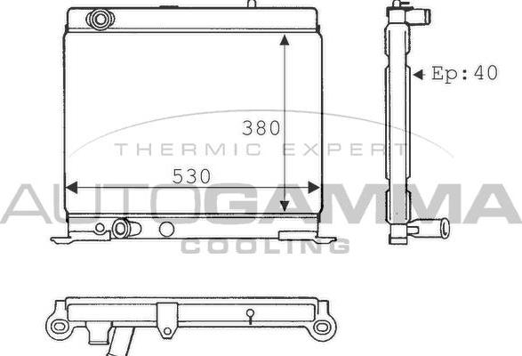 Autogamma 100790 - Radiators, Motora dzesēšanas sistēma autodraugiem.lv