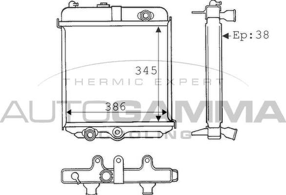 Autogamma 100740 - Radiators, Motora dzesēšanas sistēma autodraugiem.lv