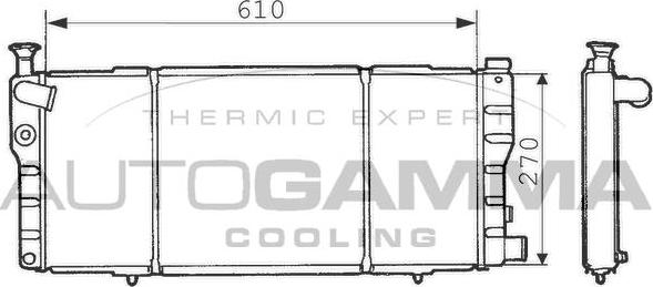 Autogamma 100743 - Radiators, Motora dzesēšanas sistēma autodraugiem.lv