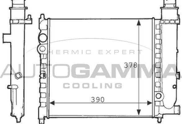 Autogamma 100758 - Radiators, Motora dzesēšanas sistēma autodraugiem.lv