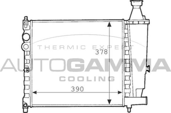 Autogamma 100760 - Radiators, Motora dzesēšanas sistēma autodraugiem.lv