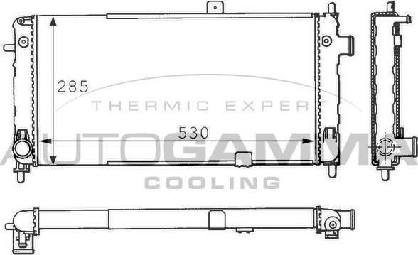 Autogamma 100705 - Radiators, Motora dzesēšanas sistēma autodraugiem.lv