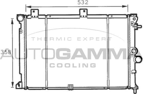 Autogamma 100728 - Radiators, Motora dzesēšanas sistēma autodraugiem.lv