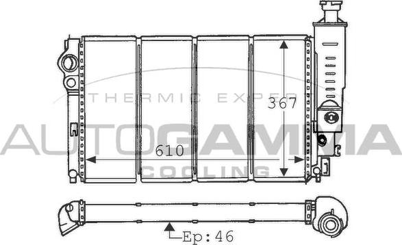 Autogamma 100775 - Radiators, Motora dzesēšanas sistēma autodraugiem.lv