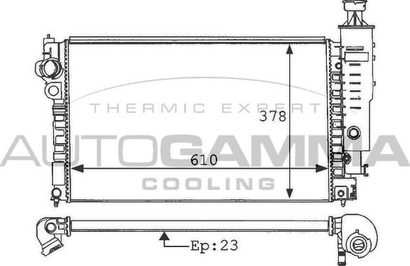 Autogamma 100771 - Radiators, Motora dzesēšanas sistēma autodraugiem.lv