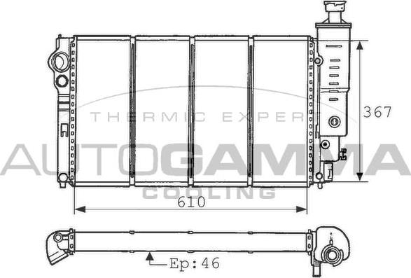 Autogamma 100773 - Radiators, Motora dzesēšanas sistēma autodraugiem.lv