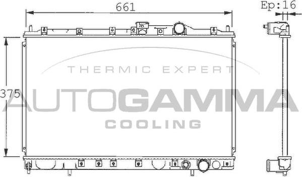 Autogamma 101436 - Radiators, Motora dzesēšanas sistēma autodraugiem.lv