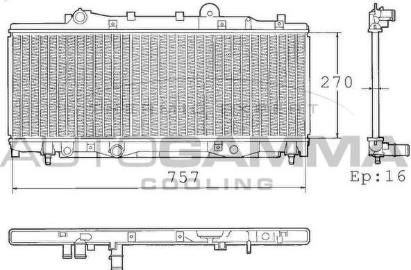 Autogamma 101423 - Radiators, Motora dzesēšanas sistēma autodraugiem.lv