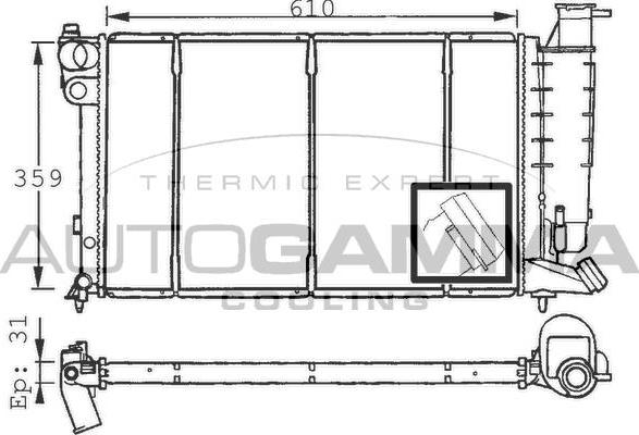 Autogamma 101473 - Radiators, Motora dzesēšanas sistēma autodraugiem.lv