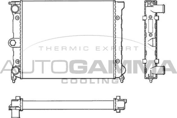 Autogamma 101041 - Radiators, Motora dzesēšanas sistēma autodraugiem.lv