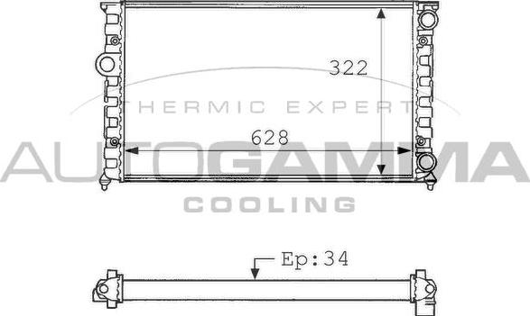 Autogamma 101059 - Radiators, Motora dzesēšanas sistēma autodraugiem.lv