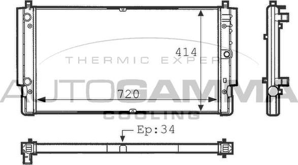 Autogamma 101083 - Radiators, Motora dzesēšanas sistēma autodraugiem.lv