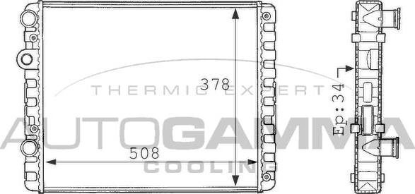 Autogamma 101082 - Radiators, Motora dzesēšanas sistēma autodraugiem.lv