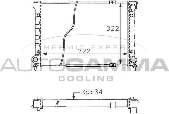 Autogamma 101073 - Radiators, Motora dzesēšanas sistēma autodraugiem.lv