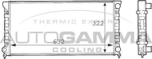 Autogamma 101072 - Radiators, Motora dzesēšanas sistēma autodraugiem.lv