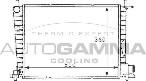 Autogamma 101199 - Radiators, Motora dzesēšanas sistēma autodraugiem.lv